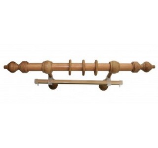 Карниз двухрядный металл дерево 160 см орех; Рекар
