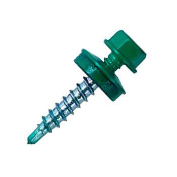 Саморез кровельный 5,5х25 зеленый мох RAL 6005 250 шт