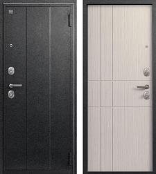 Дверь металлическая A-02 860х2050мм R 1,0мм серый муар/капучино