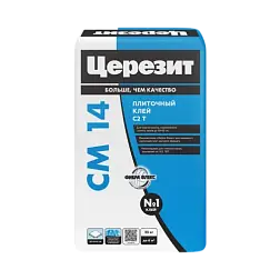 Клей для керамической плитки и керамогранита CM14 25 кг/48; Церезит
