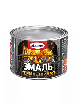 Эмаль термостойкая Д-510 антикоррозионная матовая 0,4 л черная