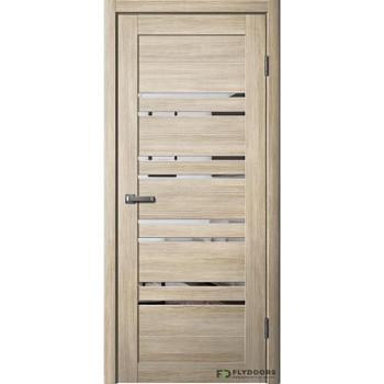 Полотно дверное Fly Doors La Stella эко-шпон 282 ясень латте, зеркало 700мм; Сибирь Профиль