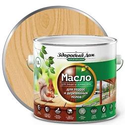 Масло для террас и деревянных полов Здоровый Дом дуб 1,8л; 0007075