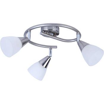 Спот 3x40Вт Е14 Keziah матовый никель/белый TL1232Y-03SN Toplight