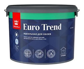 Краска В/Д для обоев и стен Euro Trend матовая А 9 л; TIKKURILA