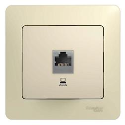 SE Glossa Беж Розетка компьютерная RJ45 кат.5E; GSL000281K