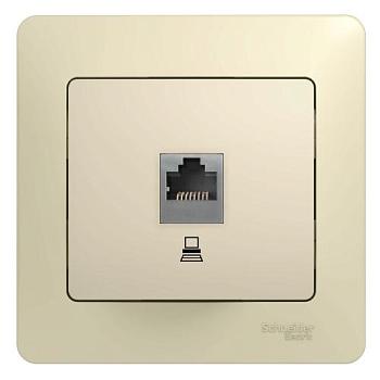 SE Glossa Беж Розетка компьютерная RJ45 кат.5E; GSL000281K