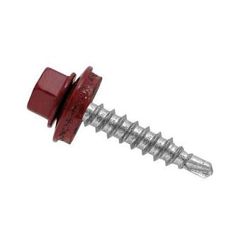 Саморез кровельный 4,8х35 рубиново-красные RAL 3003 вес