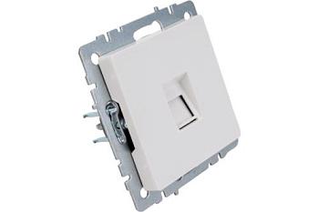 Розетка комп. с/у RJ45 кат.5E BRITE бел.;IEK, BR-K10-1-K01
