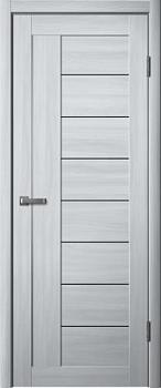 Полотно дверное Fly Doors La Stella эко-шпон 201 ясень пепельный черное стекло 600мм; Сибирь Профиль