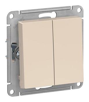 Выключатель Atlas Design с/у бежевый 2-кл; Schneider Electric, ATN000251