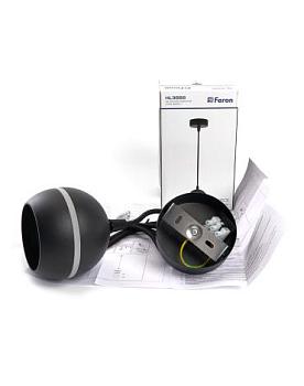 Подвес HL3568 1х15Вт GX53 230В черный d90*h80; Feron, 48090