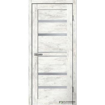 Полотно дверное Fly Doors BARN В1 ПВХ ель альпийская матовое стекло 700мм; Сибирь Профиль