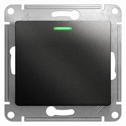 Выключатель Glossa с/у антрацит 1-кл с подсв; Schneider Electric, GSL000713