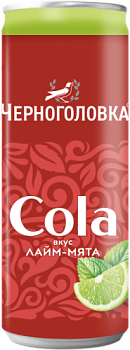 Вода Черноголовка 0,33 л Лимонад Кола-лайм-мята ж/б