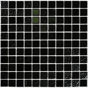 Мозаика стеклянная BLACK ROSE черный 30х30см (чип 25х25х3,5мм)