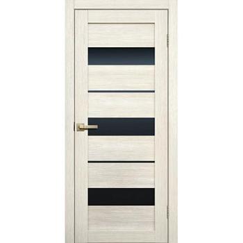Полотно дверное Fly Doors 3D Микрофлекс L20 бьянко 700мм черное стекло; Сибирь Профиль