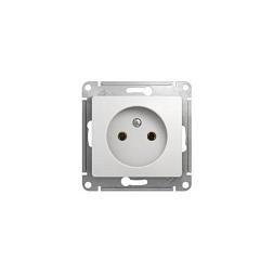 Розетка электрическая Glossa с/у 1-ая белая с/з; Schneider Electric; GSL000143