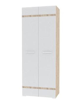 Шкаф для одежды Версаль 800х2062х468 мм белый глянец, дуб сонома