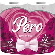 Бумага туалетная 3сл 4 рул; PERO ROSE, 6743