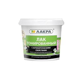 Лак в/д тонированный Лакра бесцветный 0,9кг; 0007561