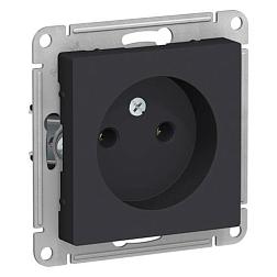 Розетка 1-м с/у ATLAS DESIGN б/з 16А карбон Schneider Electric, ATN001041