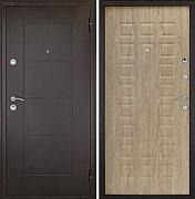 Дверь металлическая Форпост Квадро 960х2050мм L медный антик/ель карпатская