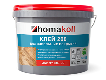 Клей для ПВХ покрытий 208 14 кг универсальный; HOMAKOLL