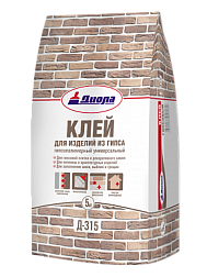 Клей для изделий из гипса универсальный гипсополимерный Д-315 5кг/5; Диола