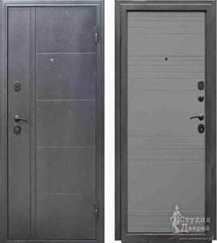 Дверь металлическая Форпост олимп 960х2050мм R серебристый антик/серый софт