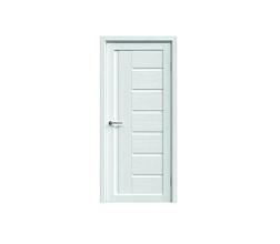 Полотно дверное Фрегат эко-шпон Мадрид белый кипарис 800мм стекло белое