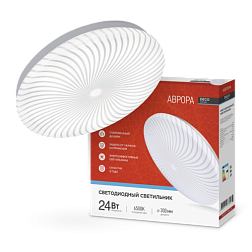 Светильник LED DECO АВРОРА настенно-потолочный 24Вт 6500K 1560Лм 330х55мм; IN HOME, 4690612037394
