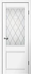 Полотно дверное Fly Doors CLASSIC С1 эмалит белый ПО 900мм; Сибирь Профиль