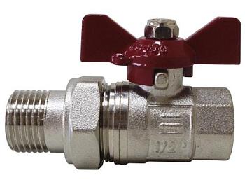 Кран шаровой американка d 25 (1) мм вн/нар бабочка; I-TECH