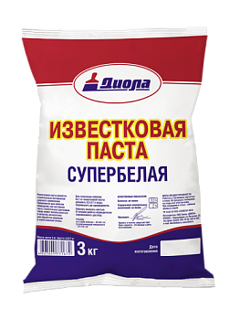 Известковая паста отбеленная 15кг; Диола