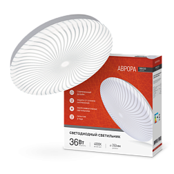 Светильник LED DECO АВРОРА настенно-потолочный 36Вт 4000K 2340Лм 380х55мм; IN HOME, 4690612037400