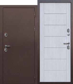 Дверь металлическая Гарда ISOTERMA 960х2050мм L серебро/астана милки