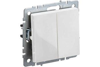 Выключатель 2-кл. с/у BRITE 10А IP20 бел.;IEK, BR-V20-0-10-K01