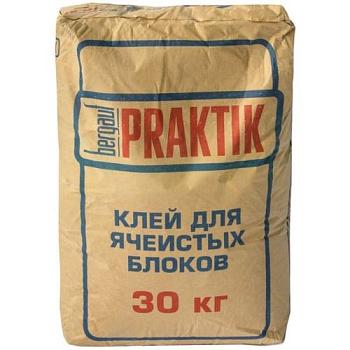 Клей для ячеистых блоков Practik 30 кг/48; BERGAUF (Бергауф)