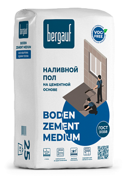 Быстротвердеющий наливной пол Boden Medium 25кг/56; Bergauf (Бергауф)