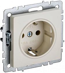 Розетка BRITE 16А 230В IP20 с/з защ. шторки беж.;IEK, BR-R14-16-K10
