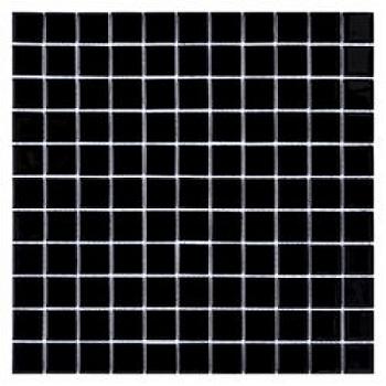 Мозаика стеклянная BLACK ROSE черный 30х30см (чип 25х25х3,5мм)