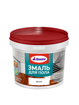 Эмаль акриловая для пола износостойкая Д-225 белая 0,8 кг ДИОЛА