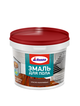 Эмаль акриловая для пола износостойкая Д-225 красно-коричневая 0,8 кг ДИОЛА