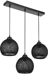 Подвес 3х60Вт Е27 черный/метал/бечевка Lizbeth TL1612L-03BK Topllight