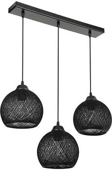 Подвес 3х60Вт Е27 черный/метал/бечевка Lizbeth TL1612L-03BK Topllight