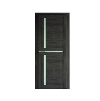 Полотно дверное Фрегат эко-шпон Кельн серый кедр 600мм стекло белое