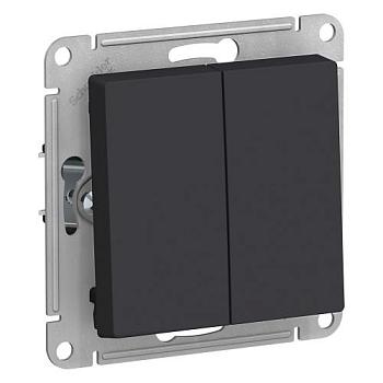 Выключатель 2-кл. с/у AtlasDesign 10А IP20 10AX карбон Schneider Electric, ATN001051