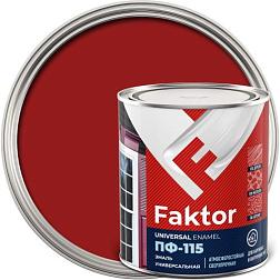 Эмаль ПФ-115 FAKTOR красная 20 кг; Ярославские краски
