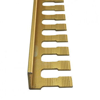 Профиль анодированный РП-АКП-03 золото матовый 2,7 м окантовочный; Русский профиль